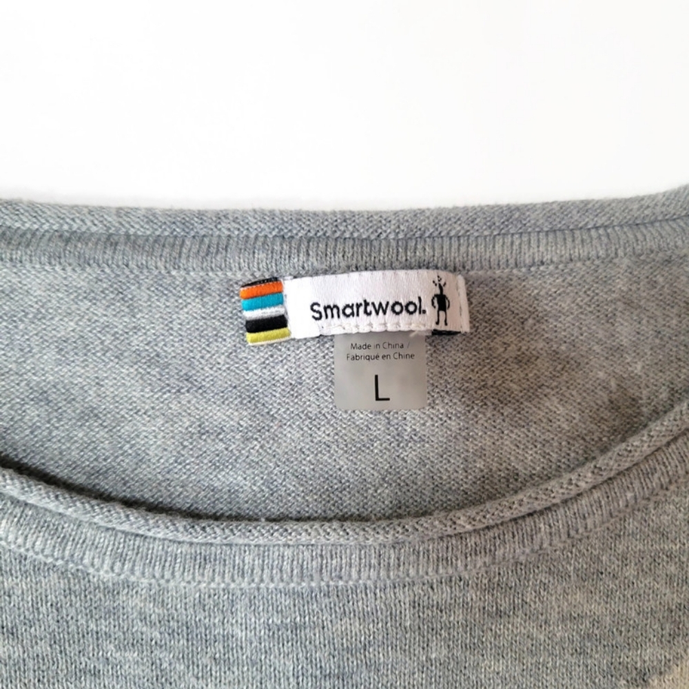 Smartwool Colorblock Gray And Tan Sweater - Picture 9 of 10
